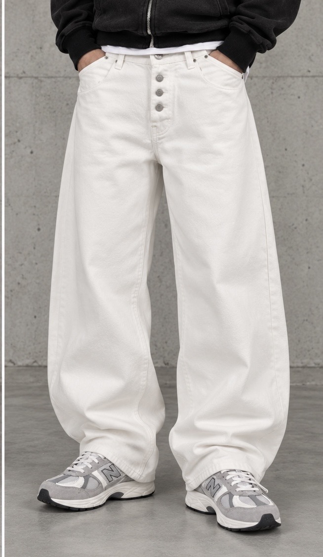 WIDE-LEG JEANS WHITE